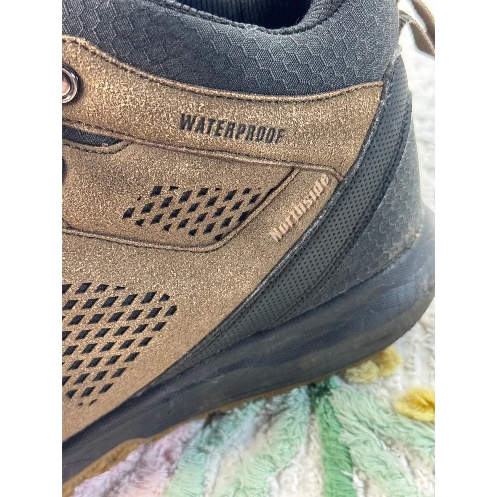 Northside Mens Waterproof Hiking Boots Brown Black Mid Top Trail Shoes Size 11